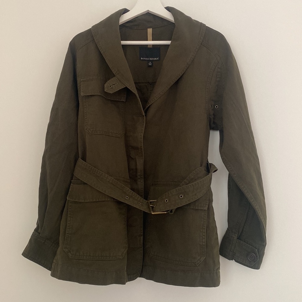 never worn- Banana Republic| Olive green utility jacket